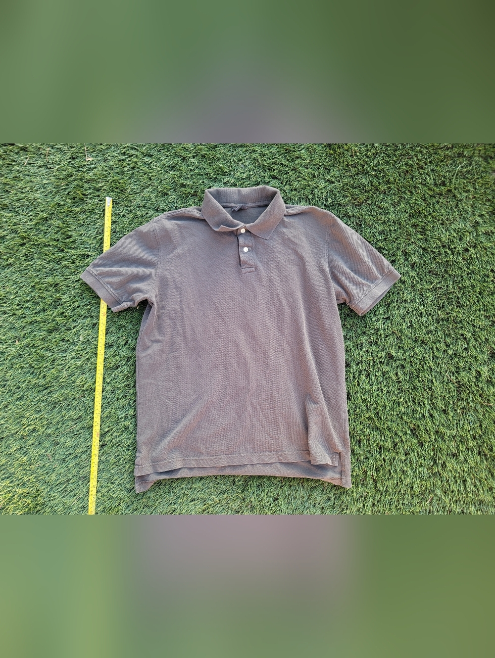 Classic Short Sleeve Polo in Faded Brown